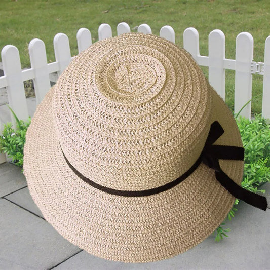 Woman Polyester Summer Hat Wide Brim For Sun Protection